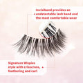 Ardell Wispies False Eyelashes 113 – Natural Wispy Strip Lashes, Lightweight & Seamless Invisiband for All-Day Wear, 6 Pairs, 1 Pack