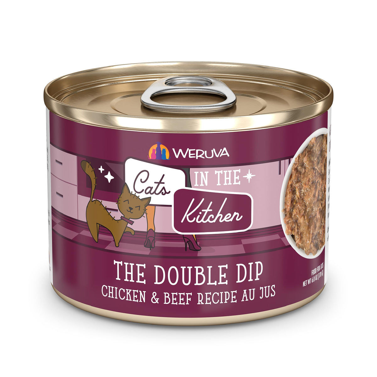 Weruva Cats in The Kitchen, Kitchen Cuties Variety Pack, Wet Cat Food, 3.2oz Can (Pack of 12)