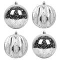 Extra Mercury Hanging Shatterproof Tree Ball Christmas Ornaments(Gold, 4 inch/4 Pcs)