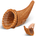 Dandat 1 Pcs Fall Cornucopia Basket Centerpiece 13.78 Inch, Imitation Vine