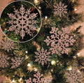 kockuu Christmas Decorations Snowflake Ornament White for Tree Decor Craft