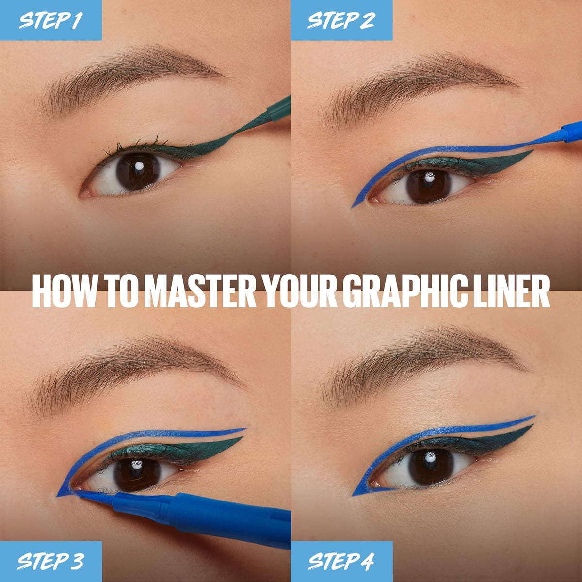 MAYBELLINE Master Precise All Day Liquid Eyeliner, Waterproof Eyeliner Makeup for up to 30HR Wear, Cobalt Blue, 1 Count