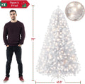 Yaheetech 6ft Pre-lit Christmas Tree with 300 Warm White Lights, White