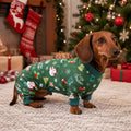 2PCS/Pack Christmas Dog Pajamas XXXL for Large Dogs Pjs Pet Jammies Boy Girl Male Female Red Green Onesies Snowman Christmas Tree Xmas Stocking Breathable Stretchy XXXL