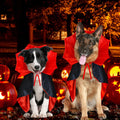 GOYOSWA Dog Halloween Costumes, Dog Vampire Devil Cloak Cape Costume Halloween Costumes for Small Medium Large Dogs Pets (Large)