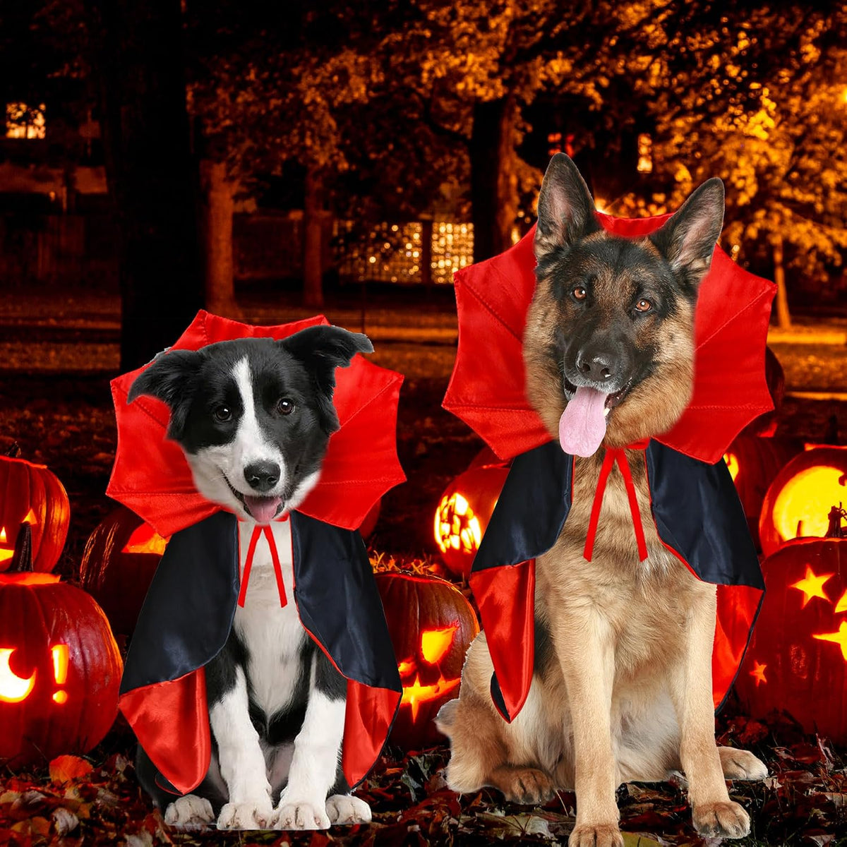 GOYOSWA Dog Halloween Costumes, Dog Vampire Devil Cloak Cape Costume Halloween Costumes for Small Medium Large Dogs Pets (Large)