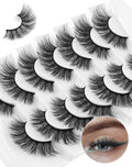Natural Lashes That Look Like Extensions Strip Lashes Natural Look Thin Band Wispy Eyelashes 13mm Cat Eye False Eyelashes Foxy Eye Lashes 12 mm 7 Pairs S10