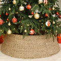 Rocinha Rattan Christmas Tree Collar Basket - Rustic Handcrafted Tree Ring