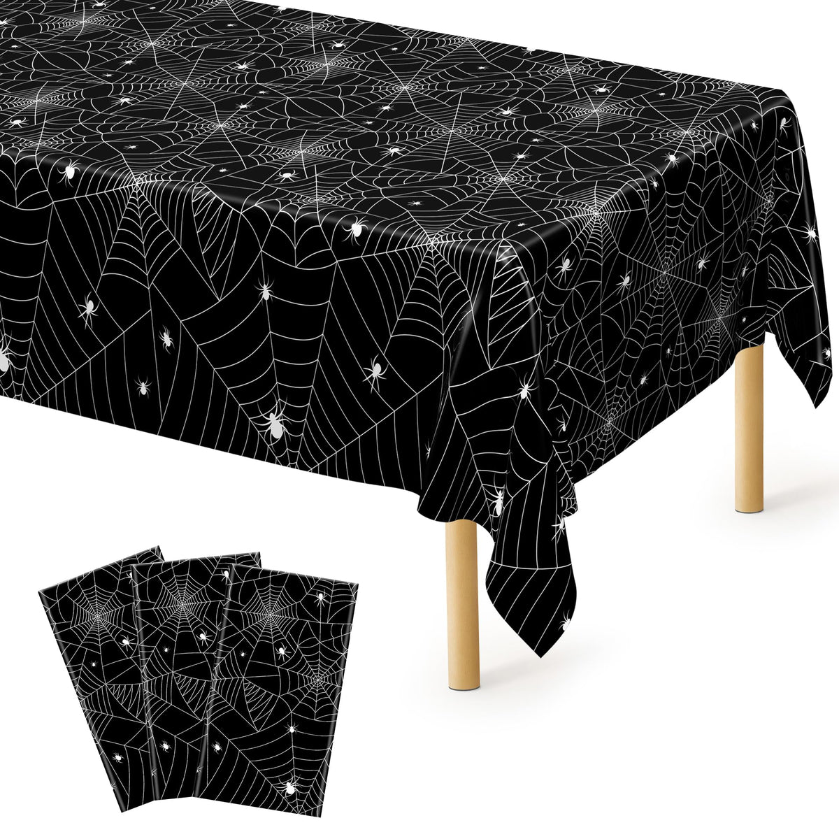 3 Pack Thanksgiving Tablecloths, 108" x 54" Disposable Turkey Table Cloth
