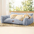 Bedsure ComfyFleece™ Shown on TV Fluffy Cute Dog Couch for Pets,30in Cream | Small & Medium Dog Bed Washable Cover,Supportive Couch Bed for Small Dogs,Pet Sofa Seen on Good Day New York,Up to 20 Lbs