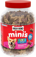 Milk-Bone Flavor Snacks Mini’s Dog Biscuits, Flavored Crunchy Dog Treats, 36 Oz. Canister