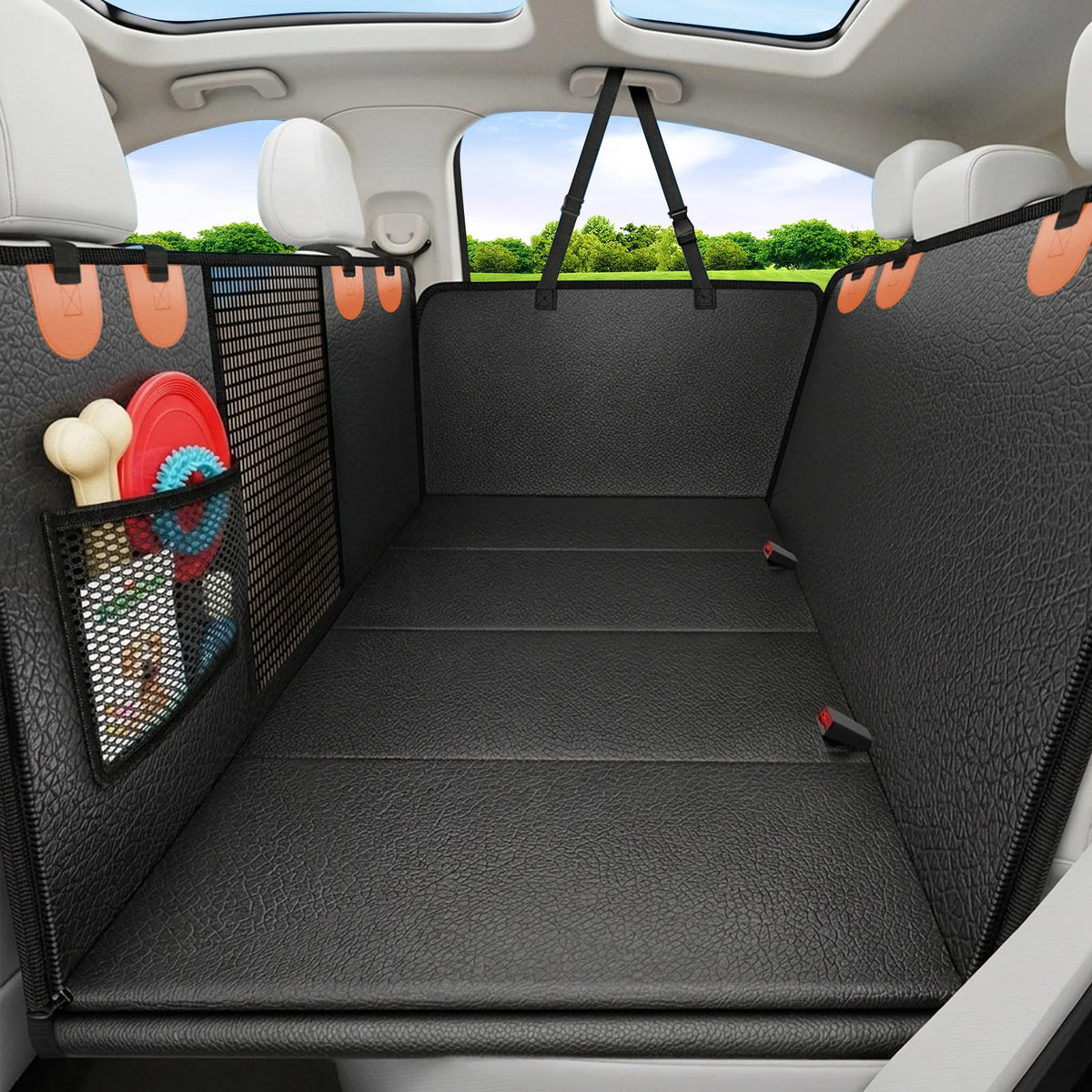 URPOWER Hard Bottom Dog Car Seat Cover, Back Seat Extender for Cars & SUVs