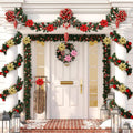 FurRain Christmas Poinsettia Artificial Flowers Decorations 5.5" Christmas Tree Wreaths Garland Decoration 12 Pcs Glitter Flowers Picks Decor for Xmas New Year Wedding Party Ornaments (Pink)