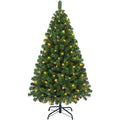 Yaheetech 6ft Pre-lit Christmas Tree with 300 Warm White Lights, White
