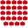 6 Pack Poinsettias Artificial Christmas Flowers Fake Red Poinsettias Flower