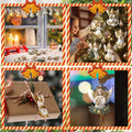 Yookeer 24 Pcs Angel Ornaments for Christmas Tree Wood Hanging Decorations
