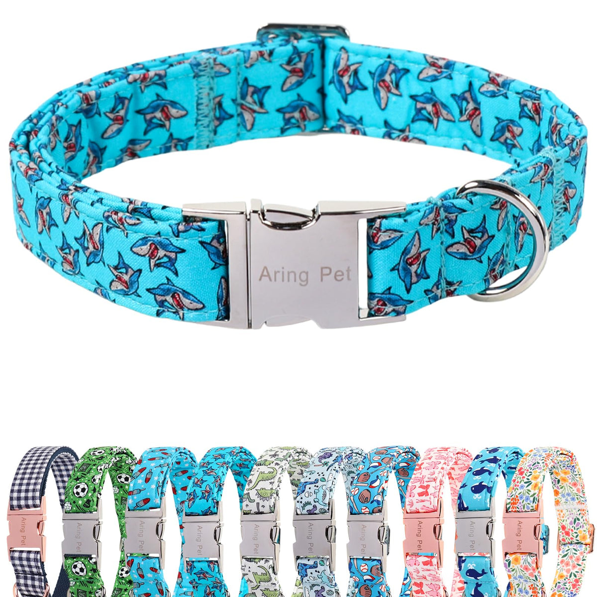 ARING PET Fall Dog Collar-Cotton Maple Leaves Dog Collar for Small Dogs, Adjustable Lightweight Dog Collars with Quick Release Buckle for Small Medium Large Dogs