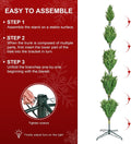 Glitzhome 15ft Prelit Artificial Christmas Tree, Vibrant Evergreen Fir with 5,000 Warm White/Multi-Color Chasing and Twinkling Lights, 13,459 PE&PVC Branch Tips, 9 Function w/Foot Pedal, Simple Setup