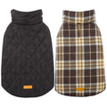 Kuoser Waterproof Dog Coat, Warm Reversible Dog Jacket with Leash Hole