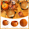 1 Pcs 14 oz Pumpkin Mug Ceramic Coffee Mug Fall Halloween Thanksgiving Autumn Pumpkin Shape Cup with Handle for Halloween Party Decoration