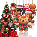 16Pcs Gingerbread Cat Christmas Ornaments
