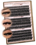 Goddvenus Manga Lash Clusters With Spikes Wispy Cluster Eyelash Extensions Fluffy Anime Eyelashes Clusters Reusable Faux Mink Fairy Individual Lash Extension (D Curve 12-18mm 204 pieces)