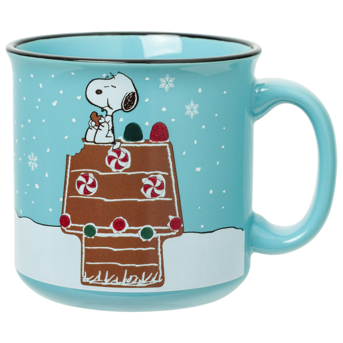 Silver Buffalo Peanuts Snoopy Fall Leaf, Wide Rim Ceramic Mug, 16oz