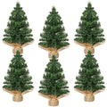 Yinder 2 Pcs 7.87 Inch Mini Christmas Tree Tabletop Pine Decoration