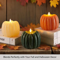 Fall Decor, Fall Decorations for Home, Flameless Pumpkin Candle, Orange