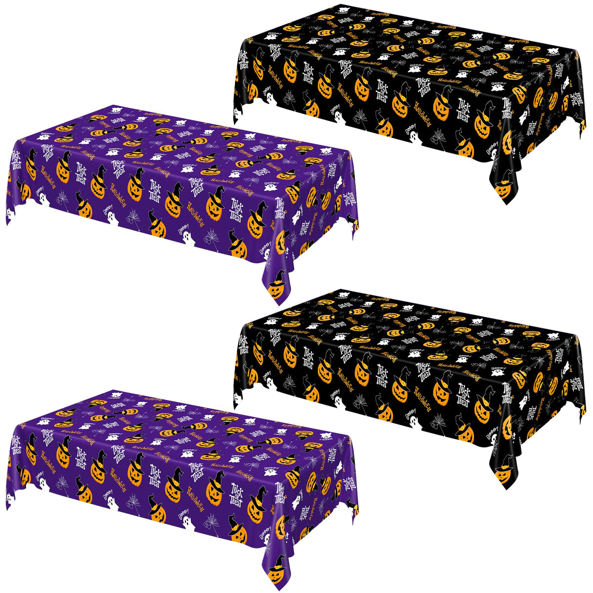 3 Pack Thanksgiving Tablecloths, 108" x 54" Disposable Turkey Table Cloth