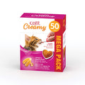 Catit Creamy Lickable Cat Treat – Healthy Variety of Flavors, 50 Pack, Hand-Feed or Serve, Nutrient-Rich Squeeze Tube, 0.5 oz Each