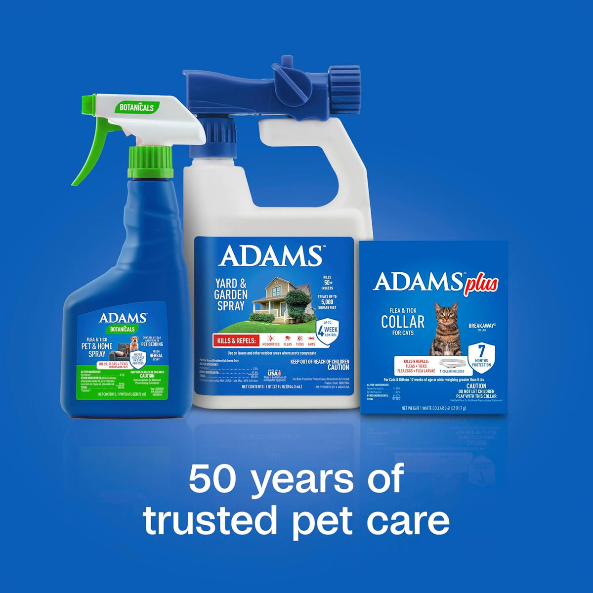 ADAMS Plus Flea & Tick Collar for Cats, Flea Collar for 7-Month Prevention, Adjustable Collar Fits Cats & Kittens, Kills Fleas & Ticks, 1 Count