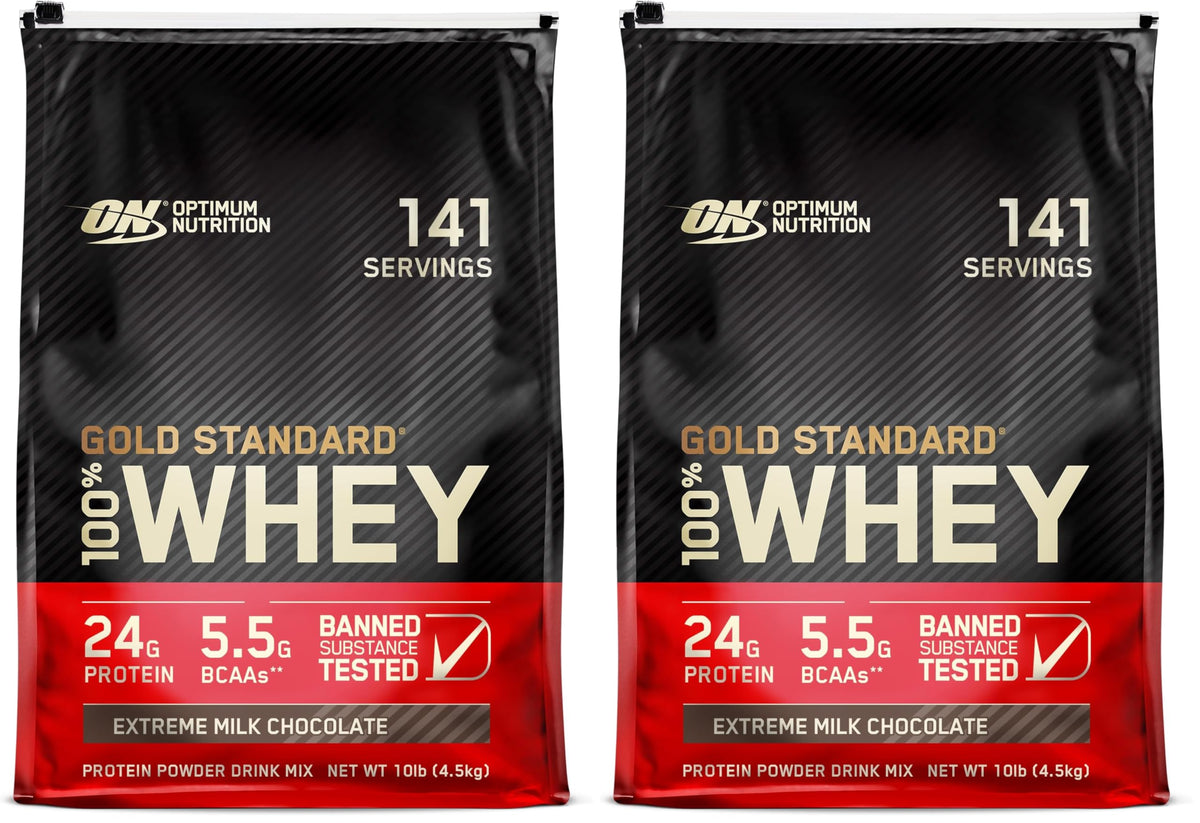 Optimum Nutrition Gold Standard 100% Whey Protein Powder, Vanilla Ice Cream, 2 Pound (Packaging May Vary) | 24g 100% Whey Protein Per Serving, with BCAAs, Gluten Free, Banned Substance Tested, Easy Mixing, Muscle Support & Recovery