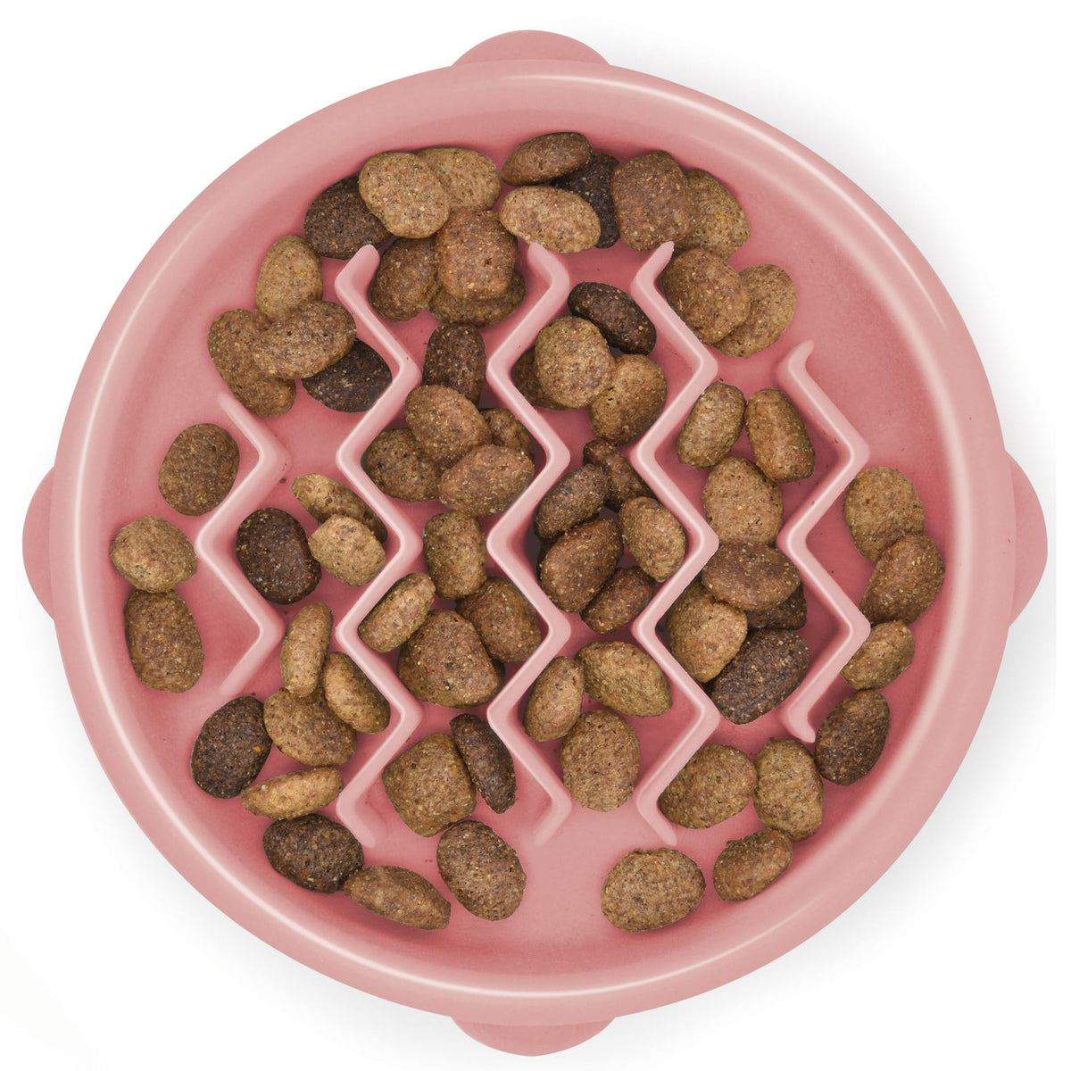 Outward Hound Fun Feeder Slo Bowl – Large 4‑Cup Capacity, Slow Feeding, Medium to Large Dogs, Non‑Slip, Blue, Notch Pattern