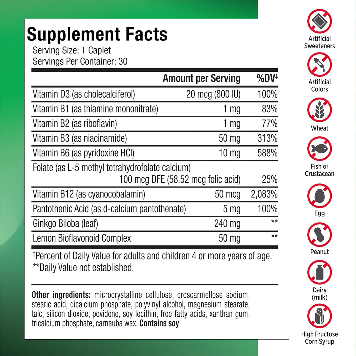 LIPO Balance Support Supplement for Dizziness & Vertigo - Inner Ear Health & Circulation Formula with Ginkgo Biloba, Vitamin D & B Complex - Supports Balance & Stability - 30 Ct