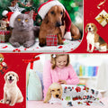 Abbylike 3 Pcs Christmas Dogs Blanket for Small Medium Puppy 30 x 20 Inch