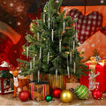 Cinnvoice 36 Pcs Iridescent Christmas Icicle Ornaments for Christmas Decor