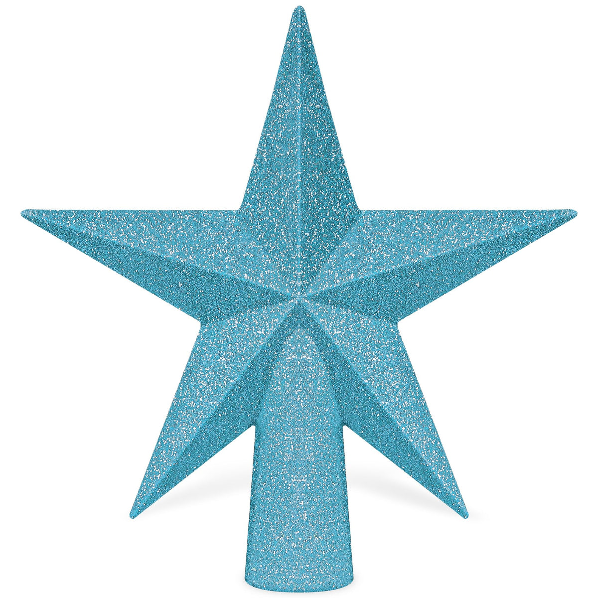 Christmas Tree Star Topper, 8" Gold Glitter Xmas Star Tree Decorations, 3D