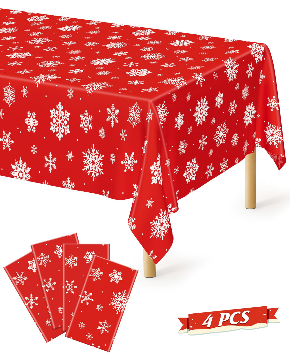 3 Pack Thanksgiving Tablecloths, 108" x 54" Disposable Turkey Table Cloth