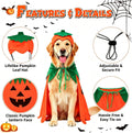 Rypet Dog Pumpkin Costume, Halloween Cape & Hat for Large X-Large Dogs, XL
