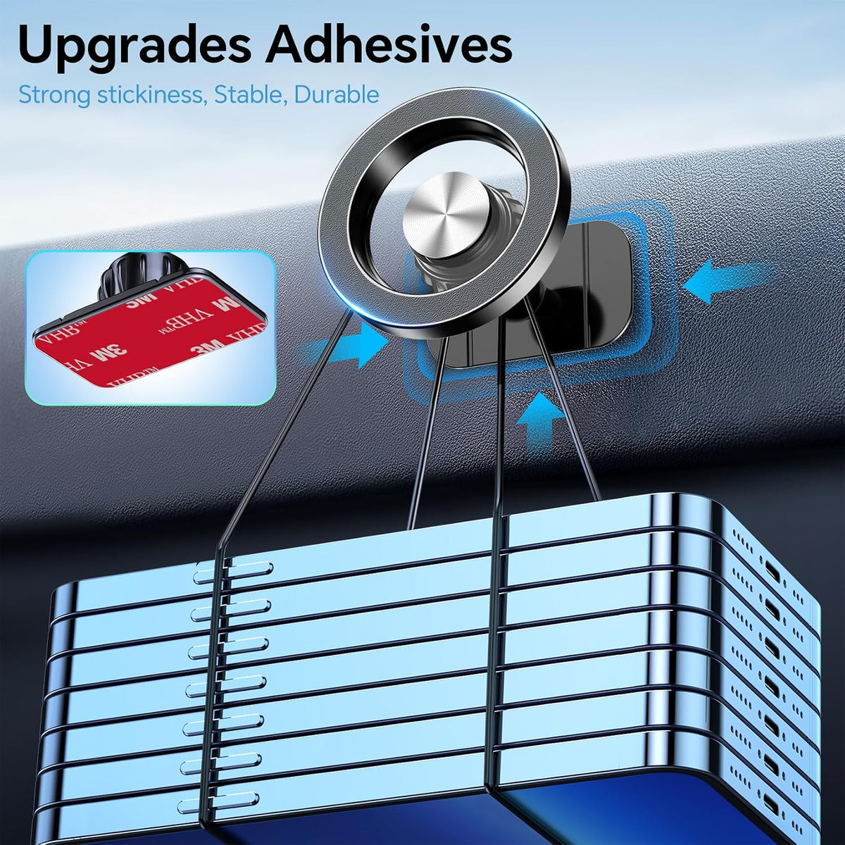 Kaistyle for Magsafe Car Mount【Strong Magnet】 Magnetic Phone Holder for Car Phone Holder Mount Dash Mounted Holders Phone Holders for Your Car Accessories for Women Men for iPhone 18 Pro Max 17 16 15