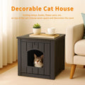 DRATO Outdoor Cat House -Weatherproof Resin Cat Houses for Cats, Durable, Easy Assembly,cat Igloo Outdoor，Durable & Insulated Shelter for Garden, Patio, or Backyard（Black，18.46 * 23.62 * 21.42）