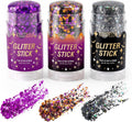 Halloween Body Glitter Stick for Face and Hair, Bat Cross Ghosts Sequins
