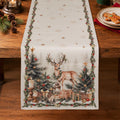 Christmas Table Runner 13 x 72 Inch Green Gingerbread Candy Cane Table Runners for Xmas Dinning Table Decorations