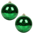 Extra Mercury Hanging Shatterproof Tree Ball Christmas Ornaments(Gold, 4 inch/4 Pcs)