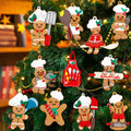 Gingerbread House Ornaments Christmas Tree Decoration - 12pcs Gingerbread House Christmas Decorations Hanging Ornaments for Holiday Xmas Tree Home Decor