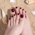 Curvlife Soft Gel Press on Toenails Short Design Milky White Fake Toe Nails Stick On Foot Nails Acrylic Glossy White Toenail Press ons Square for Easter Gift For Women