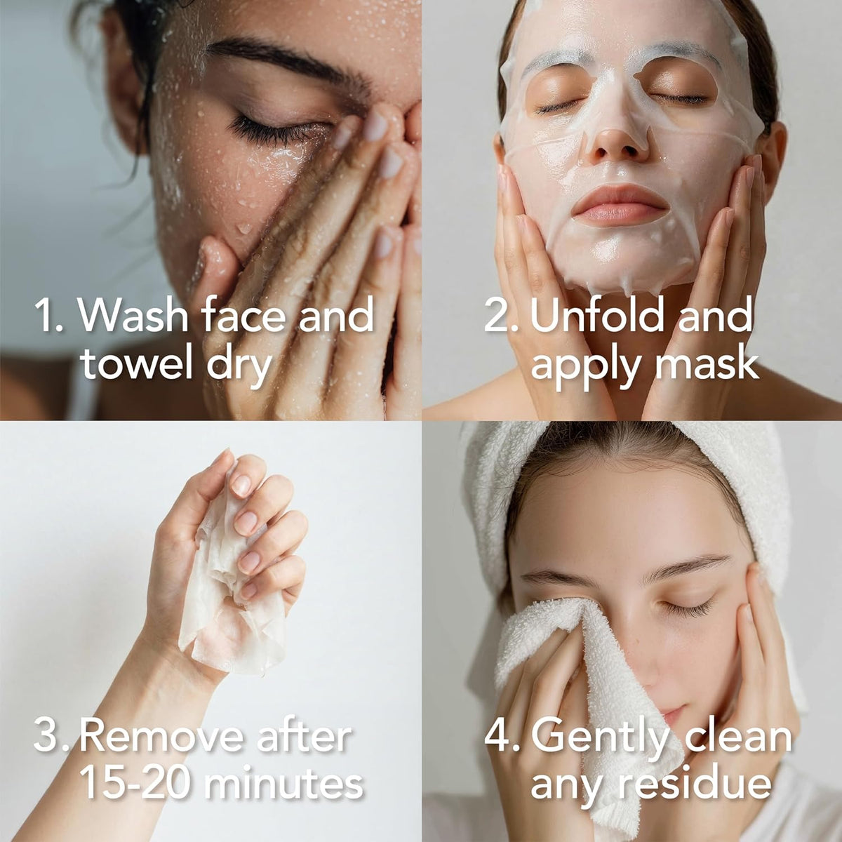K-Beauty Facial Skincare Natural Beauty Multi-Pack Face Sheet Masks Balanced Skin Care Made In South Korea 10 Pack Vitamin-C