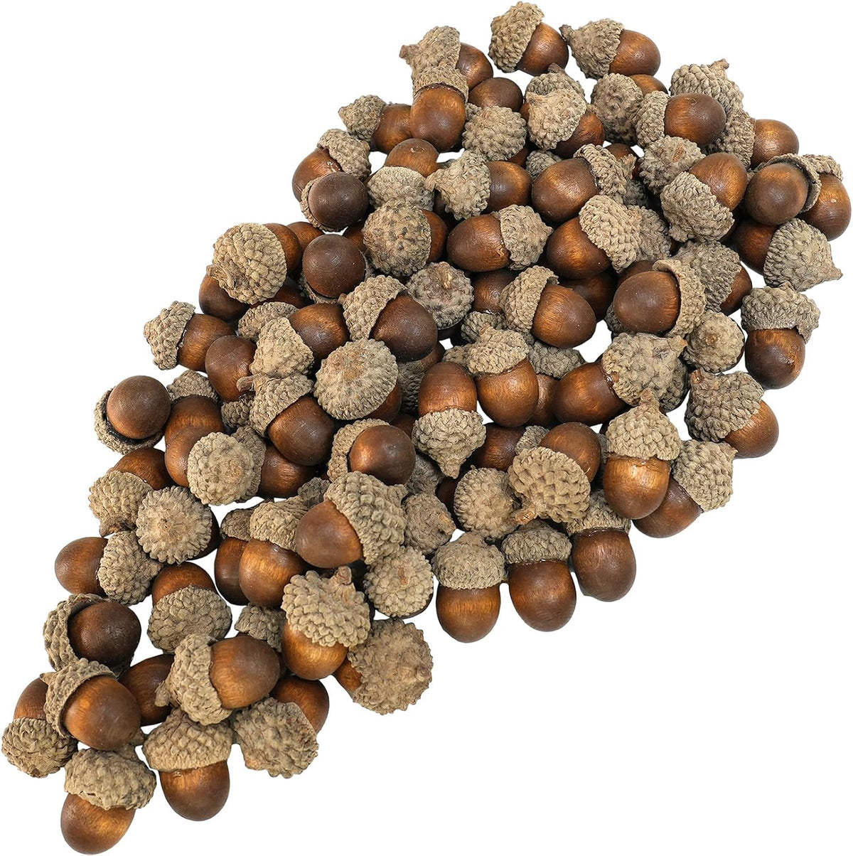 Winlyn 100 Pcs Realistic Artificial Acorns Wooden Brown Acorns Autumn Decorations 1.2" Rustic Farmhouse Home Thanksgiving Wedding Fall Arrangement Wreaths Bowl Fillers