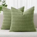 MIULEE Fall Decorative Throw Pillow Covers 18x18 Dark Rust Pack of 2
